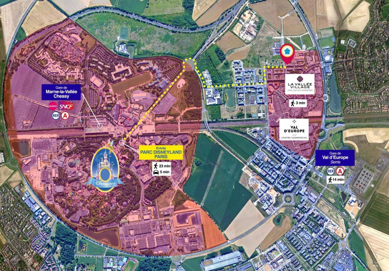 Disneyland-Paris 8Pers, 2 Parkings, Wifi, Serris Buitenkant foto